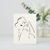 Eenvoudige studie - Schets van een dame Briefkaart (Staand voorkant)