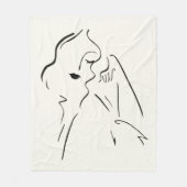 Eenvoudige studie - Schets van een dame Fleece Deken (Voorkant)