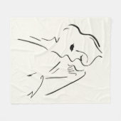 Eenvoudige studie - Schets van een dame Fleece Deken (Voorkant (Horizontaal))