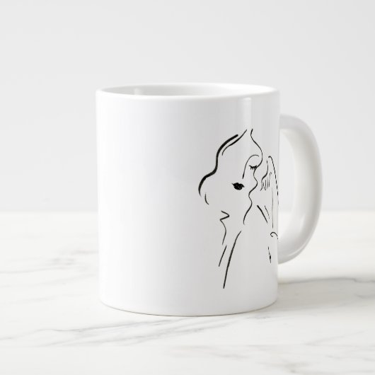 Eenvoudige studie - Schets van een dame Grote Koffiekop (Voorkant rechts)