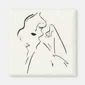 Eenvoudige studie - Schets van een dame Magneet (Voorkant)