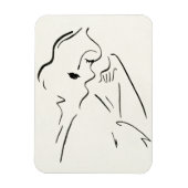 Eenvoudige studie - Schets van een dame Magneet (Verticaal)