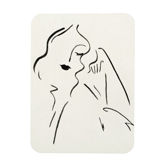 Eenvoudige studie - Schets van een dame Magneet (Verticaal)