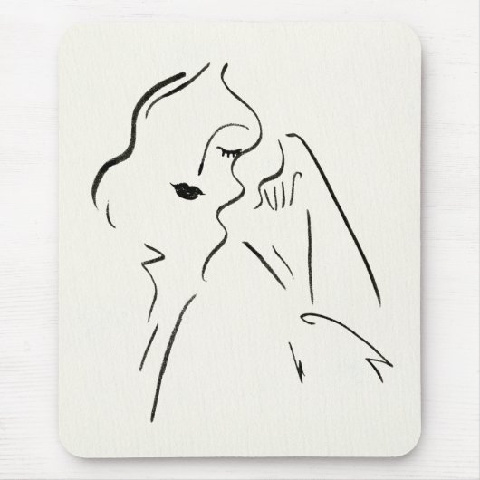 Eenvoudige studie - Schets van een dame Muismat (Voorkant)