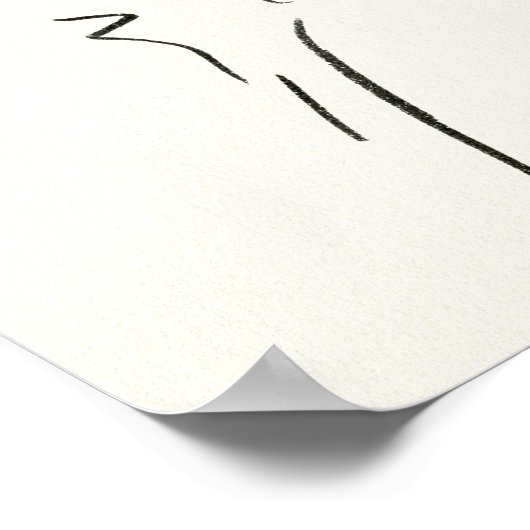 Eenvoudige studie - Schets van een dame Poster (Hoek)