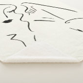 Eenvoudige studie - Schets van een dame Sherpa Deken (3/4)