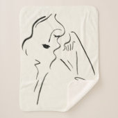 Eenvoudige studie - Schets van een dame Sherpa Deken (Voorkant)