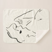 Eenvoudige studie - Schets van een dame Sherpa Deken (Voorkant (horizontaal))