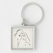 Eenvoudige studie - Schets van een dame Sleutelhanger (Voorkant)