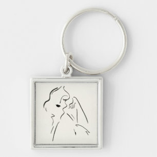 Eenvoudige studie - Schets van een dame Sleutelhanger