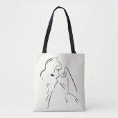 Eenvoudige studie - Schets van een dame Tote Bag (Voorkant)
