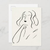 Eenvoudige studie - Schets van een vrouw Briefkaart (Voorkant / Achterkant)