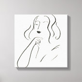 Eenvoudige studie - Schets van een vrouw Canvas Afdruk (Voorkant)