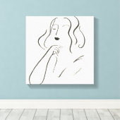 Eenvoudige studie - Schets van een vrouw Canvas Afdruk (Insitu (Houten vloer))