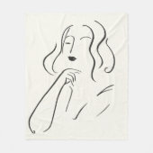 Eenvoudige studie - Schets van een vrouw Fleece Deken (Voorkant)