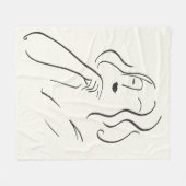 Eenvoudige studie - Schets van een vrouw Fleece Deken (Voorkant (Horizontaal))