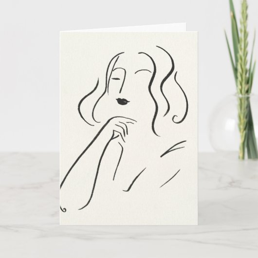 Eenvoudige studie - Schets van een vrouw Kaart (Voorkant)