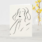 Eenvoudige studie - Schets van een vrouw Kaart (Gele Bloem)