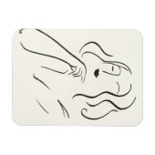 Eenvoudige studie - Schets van een vrouw Magneet (Horizontaal)