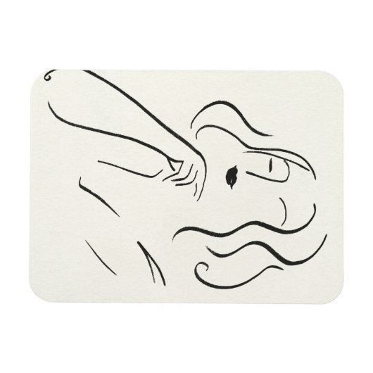 Eenvoudige studie - Schets van een vrouw Magneet (Horizontaal)