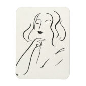 Eenvoudige studie - Schets van een vrouw Magneet (Verticaal)