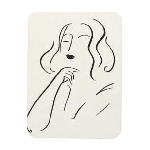 Eenvoudige studie - Schets van een vrouw Magneet
