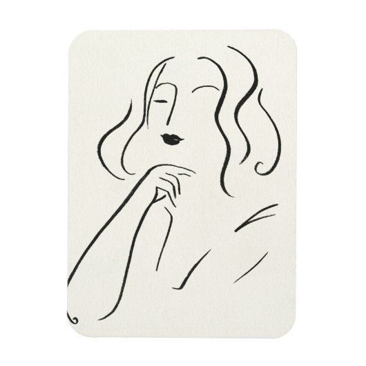 Eenvoudige studie - Schets van een vrouw Magneet (Verticaal)