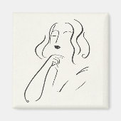 Eenvoudige studie - Schets van een vrouw Magneet (Voorkant)