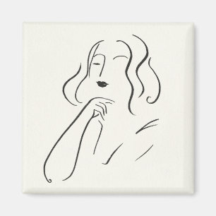 Eenvoudige studie - Schets van een vrouw Magneet