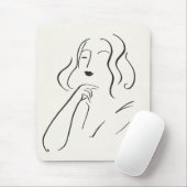 Eenvoudige studie - Schets van een vrouw Muismat (Met muis)