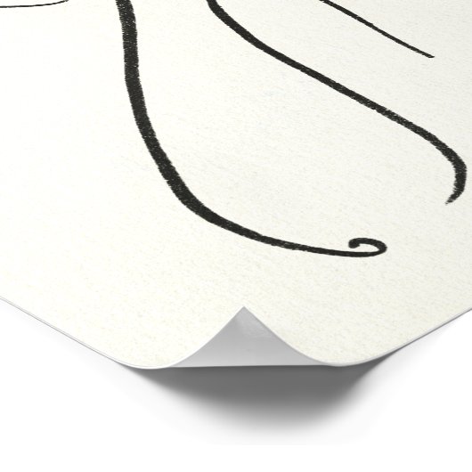 Eenvoudige studie - Schets van een vrouw Poster (Hoek)