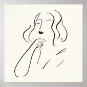 Eenvoudige studie - Schets van een vrouw Poster (Voorkant)