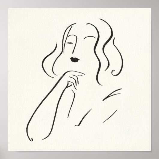 Eenvoudige studie - Schets van een vrouw Poster (Voorkant)