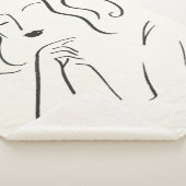 Eenvoudige studie - Schets van een vrouw Sherpa Deken (3/4)