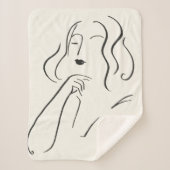 Eenvoudige studie - Schets van een vrouw Sherpa Deken (Voorkant)