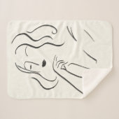 Eenvoudige studie - Schets van een vrouw Sherpa Deken (Voorkant (horizontaal))