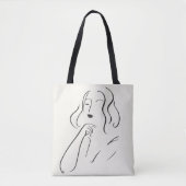 Eenvoudige studie - Schets van een vrouw Tote Bag (Voorkant)