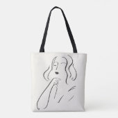 Eenvoudige studie - Schets van een vrouw Tote Bag (Achterkant)