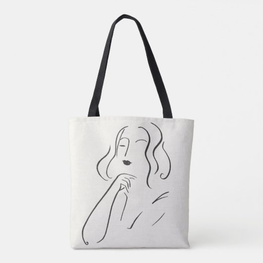 Eenvoudige studie - Schets van een vrouw Tote Bag (Achterkant)