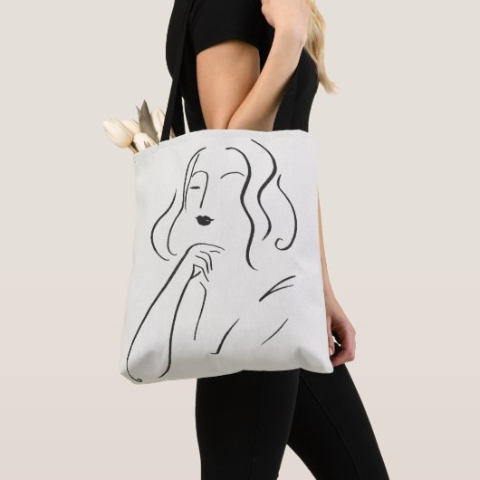 Eenvoudige studie - Schets van een vrouw Tote Bag (Dichtbij)