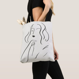 Eenvoudige studie - Schets van een vrouw Tote Bag