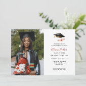 Eenvoudige studiepaplak en diploma foto kaart (Staand voorkant)