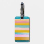 Eenvoudige stutbare Abstracte Waterverf strepen in Bagagelabel (Achterkant verticaal)
