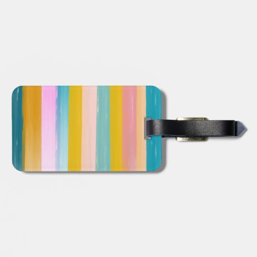 Eenvoudige stutbare Abstracte Waterverf strepen in Bagagelabel (Achterkant horizontaal)