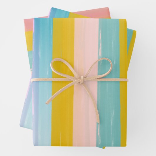 Eenvoudige stutbare Abstracte Waterverf strepen in Inpakpapier Vel (In situ)