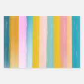 Eenvoudige stutbare Abstracte Waterverf strepen in Inpakpapier Vel (Voorkant)