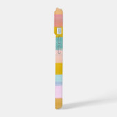 Eenvoudige stutbare Abstracte Waterverf strepen in iPhone 15 Case (Linkerkant)