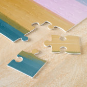 Eenvoudige stutbare Abstracte Waterverf strepen in Legpuzzel (Zijkant)