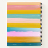 Eenvoudige stutbare Abstracte Waterverf strepen in Notitieboek (Achterkant)