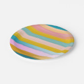 Eenvoudige stutbare Abstracte Waterverf strepen in Papieren Bordje (Gekanteld)